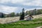 Ukrainian countryside, farmhouse on a hill