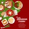 Ukrainian cuisine menu cover, vegetable, meat food
