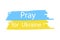 ukrainian flag for banner design. Pray for Ukraine. Vector illustration. stock image.