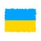 Ukrainian flag with brush texture. National Ukraine flag wallpaper.