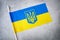 Ukrainian flag closeup. Waving flag of Ukraine. flag symbol of Ukraine