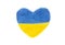 Ukrainian flag in heart shape