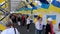 Ukrainian flag show during Independence Day in Kiev, Ukraine,