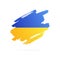 Ukrainian flag. Vector illustration on white background