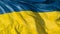 Ukrainian flag waving in the wind, texture