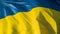 Ukrainian flag waving in the wind, texture