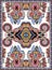 Ukrainian floral carpet design for print on canvas