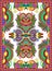 Ukrainian floral carpet design for print on canvas