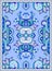 Ukrainian floral carpet design for print on canvas or paper