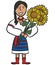 Ukrainian Girl With Sunflowers