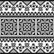 Ukrainian Hutsul Pysanky Easter eggs vector seamless folk art pattern - repetitive design in black and whiute
