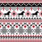 Ukrainian Hutsul Pysanky vector seamless pattern with horses and stars, folk art Easter eggs repetitive design