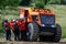 Ukrainian mountain rescuers at work on the Bohun snow and swamp-going vehicle