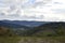 Ukrainian mountains with white sky