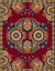 Ukrainian Oriental Floral Ornamental Carpet Design