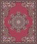 Ukrainian Oriental Floral Ornamental Carpet Design