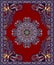 Ukrainian Oriental Floral Ornamental Carpet Design