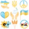 Ukrainian patriotic symbols, Ukraine clipart, symbols of the Ukrainian state