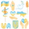 Ukrainian patriotic symbols, Ukraine clipart, symbols of the Ukrainian state