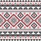 Ukrainian Pysanky vector seamless folk art pattern with geometric motif - Hutsul Easter eggs repetitive design in black and red
