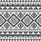 Ukrainian Pysanky vector seamless folk art pattern with geometric motif - Hutsul Easter eggs repetitive design in black and white