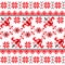 Ukrainian, Slavic Traditional folk knitted red emboidery pattern