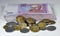 Ukrainian small coins and paper money