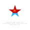 Ukrainian Soviet Socialist Republic Flag Star Shape. Former Ukrainian Historic Vector Flag of the Ukrainian Soviet Socialist