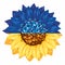 Ukrainian Sunflower shaped flag for avatar