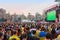 Ukrainian, Swedish and English fans in the fanzone