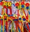 Ukrainian traditional wreath sold in market et in Kiev