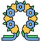 Ukrainian wreath icon, Ukraine related vector illustration