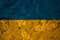 Ukrainian yellow-blue flag support Ukraine. No War, stop russia, pray for peace