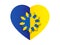 Ukranian Flag Sunflower Heart - Love For Ukraine