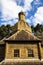 Ukranian Memorial Memorial Ucraniano  wooden roof and wooden windows in Curitiba, Brazil