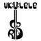 Ukulele Hawaiian guitar. String musical instrument. Simple vector illustration