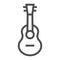 Ukulele line icon, music and string, guitar sign, vector graphics, a linear pattern on a white background.