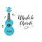 Ukulele of trendy hand drawn style. Vector illustration.