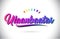 Ulaanbaatar Welcome To Word Text with Creative Purple Pink Handwritten Font and Swoosh Shape Design Vector