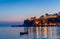 Ulcinj old town fortress after sunset.