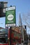 ULEZ, London, UK - April 8 2019: ULEZ Ultra low emission zone charge congestion charge & Ultra Low Emission Zone ULEZ warning