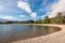 Ullibarri Gamboa lake in Alava, Basque country, Spain.