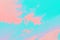 Ultra aqua and pink coral color background, abstract sky background