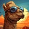 Ultra Cartoon Camel With Bad Attitude And Cool Accessories