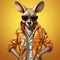 Ultra Cartoon Kangaroo With Attitude: Vector Illustration