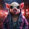 Ultra Cartoon Pig With Attitude: Photorealistic Fantasies And Edgy Caricatures