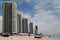 Ultra chic condominiums,hotels and vacationers on Miami Beach,florida,Summertime,2013