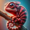 Ultra Cute Baby Chameleon Portrait