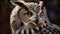 ultra detail shot of owl wild nature generative ai