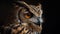 ultra detail shot of owl wild nature generative ai